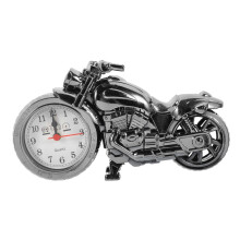 Vintage Motorcycle Alarm Clock Black Gold Quartz Retro Motorbike Desk Decor with Accurate Timing
