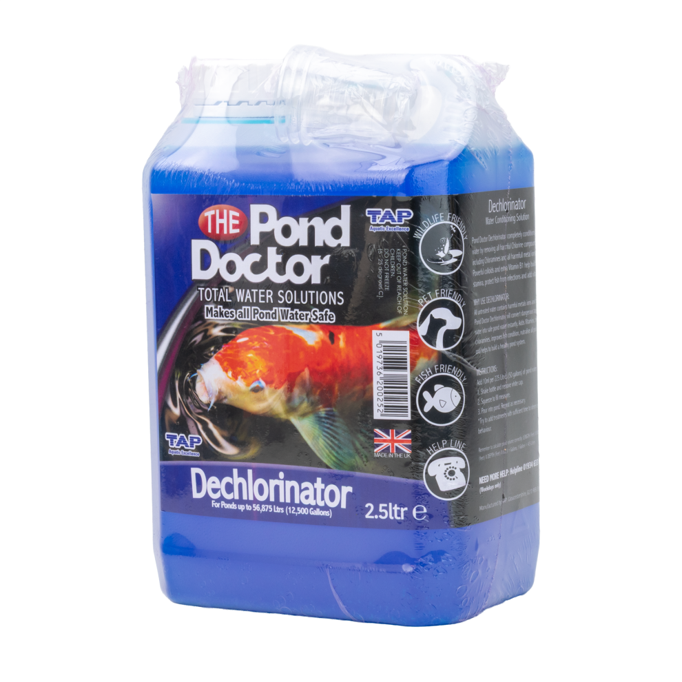 Tap Pond Doctor Dechlorinator Pond Water Treatment 2.5L Safe Conditior Chlorine Remover For Fish Ponds