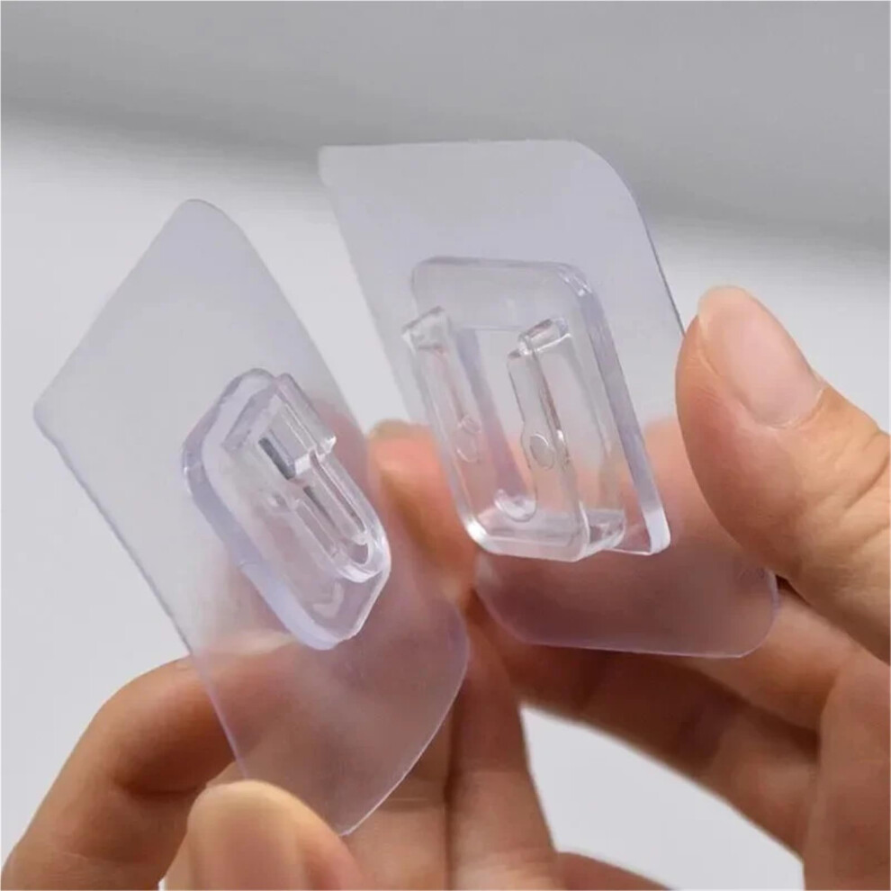 Adhesive Wall Hooks Doublesided Transparent Selfadhesive Nodrill 20Pcs For Bathroom And Kitchen 9365369335158