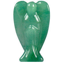 1.8 Inch Green Aventurine Angel Healing Crystal Figurine for Luck and Prosperity Decor