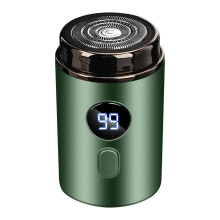 Electric Shaver for Men Compact Pocket Size Wet Dry Dual Use Beard Trimmer Green