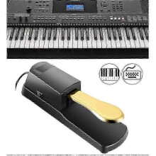 (gold) Professional Sustain Foot Controller for Yamaha, Roland & Casio Digital Pianos and MIDI Keyboards - Model D-V2