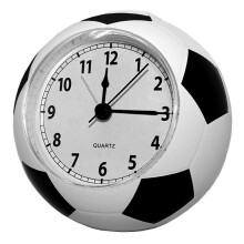 (White) Creative Football Alarm Clock Desk Clock For Bedroom Home Decoration Boys Gift