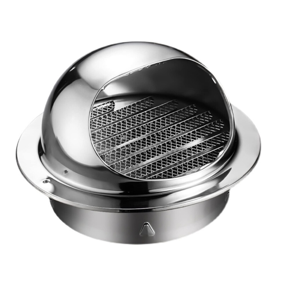 Stainless Steel Wall Vent Cover 300Mm Round Louvered Grille With Mesh, Weatherproof Rust Protection 9164114067531
