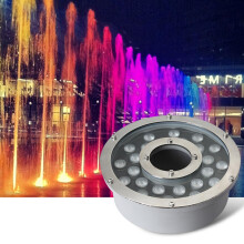 LED Underwater Fountain Light 12V Warm White IP68 Waterproof Stainless Steel Pond Spotlight