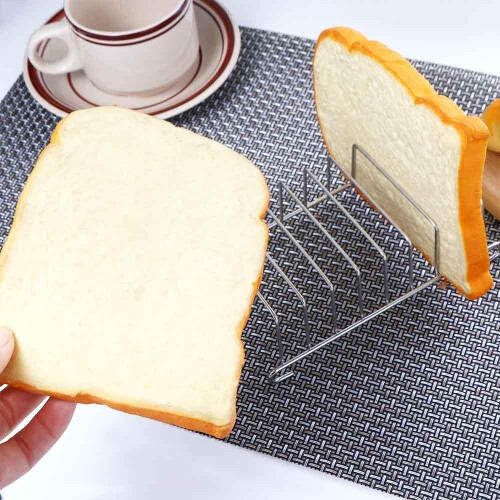 Toast Bread Rack Stainless Steel 8 Slice Capacity Rectangular Kitchen Bread Holder Organizer 2