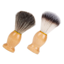 2pcs Shaving Brush and Neck Duster Brush with Soft Fiber Bristles for Men Barbers and Home Use