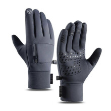 (XL, Grey) Autumn Winter Touch Screen Ski Gloves For Men Comfortable Breathable Soft Gloves For Men Male