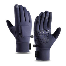 (XL, Blue) Autumn Winter Touch Screen Ski Gloves For Men Comfortable Breathable Soft Gloves For Men Male