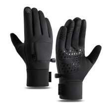 (M, Black) Autumn Winter Touch Screen Ski Gloves For Men Comfortable Breathable Soft Gloves For Men Male