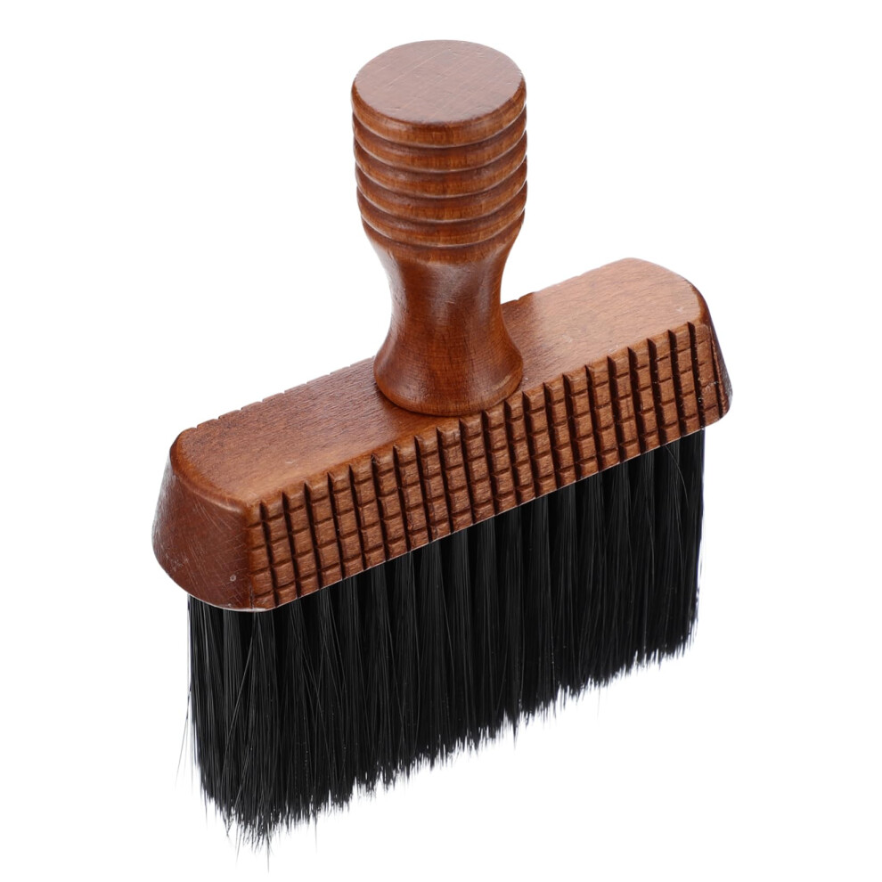 Barber Neck Duster with Soft Bristles and Ergonomic Wooden Handle for Hair Cutting Cleaning