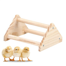 Wooden Chicken Perch Training Stand Smooth Finish Non Slip Resting Toy For Professional Breeders And Pet Lovers