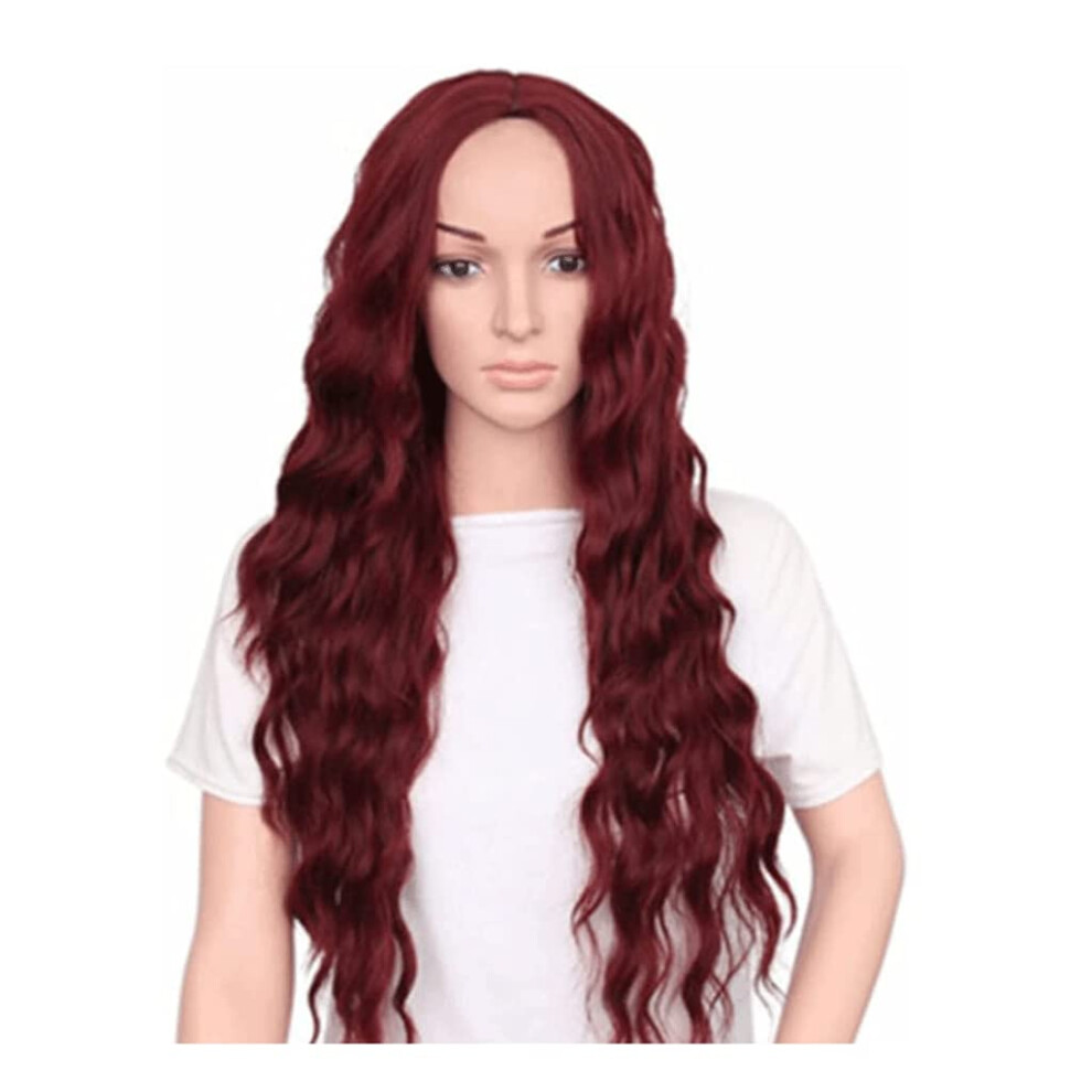 Unisex Long Wavy Headband Wig For Women With Natural Hairline And Fashionable Big Wave Style