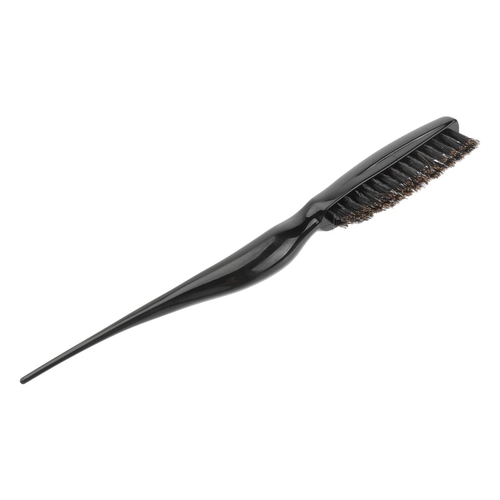 Boar Bristle Teasing Brush with Tail Comb for Lasting Volume Boost and Gentle Backcombing Hair Styling
