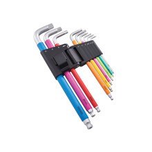 Faithfull FAIHKS9C 9 Piece Colour Coded Hex Key Set Allen Keys XMS25HEXKEY
