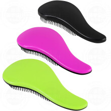 Detangling Hair Brush Set for Kids and Women, Pain for Curly and Fine Hair, 3 Pack Green
