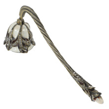 Vintage Candle Snuffer with Rhinestone Tulip Head for Home Décor and Candle Lovers