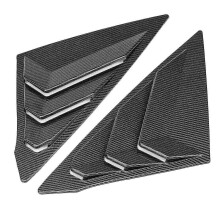 For 2022 2023 Sedan Rear Side Vent Quarter Window Louver Shutter Cover Carbon Fiber Color