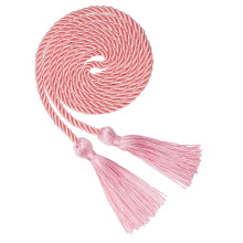 Pink Graduation Honor Cord with Tassels, 68' Braided Rayon for Class of 2025 Bachelor Master Doctoral