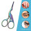 Sewing Scissors with Protective Covers, Sharp Pointed Craft Scissors for Art Work Precision Cutters, Embroidery Scissors for Needlework Cross Stitch K 3