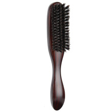 Beard Brush with Ergonomic Wooden Handle and Natural Bristles for Short to Medium Beards