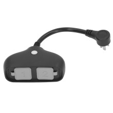 Enchufe exterior con Bluetooth y Wi-Fi, funciones de enchufe inteligente, resistente a la intemperie, con control por voz y conectividad mediante