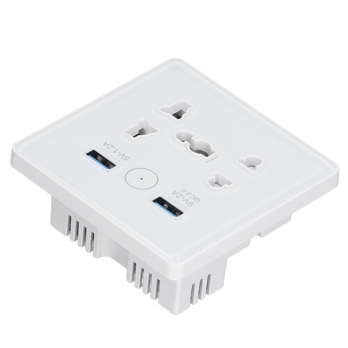 Έξυπνος διακόπτης φωτισμού διπλή υποδοχή USB έξυπνη πρίζα με φωνητικό έλεγχο με 2
