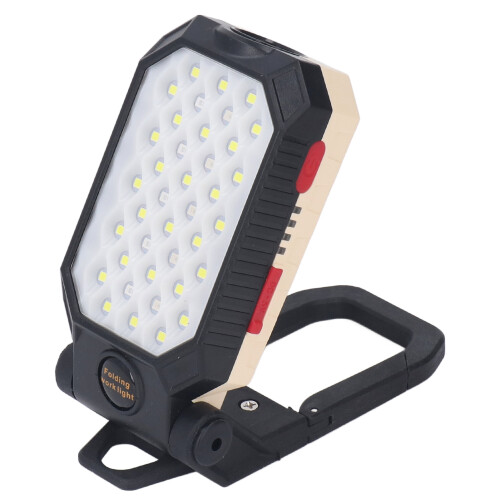 Rechargeable LED Work Light Magnetic Work Light Battery Indicator USB Rechargeable Strong Magnet Base Hanging Hook Three Brightness Settings Portable 2