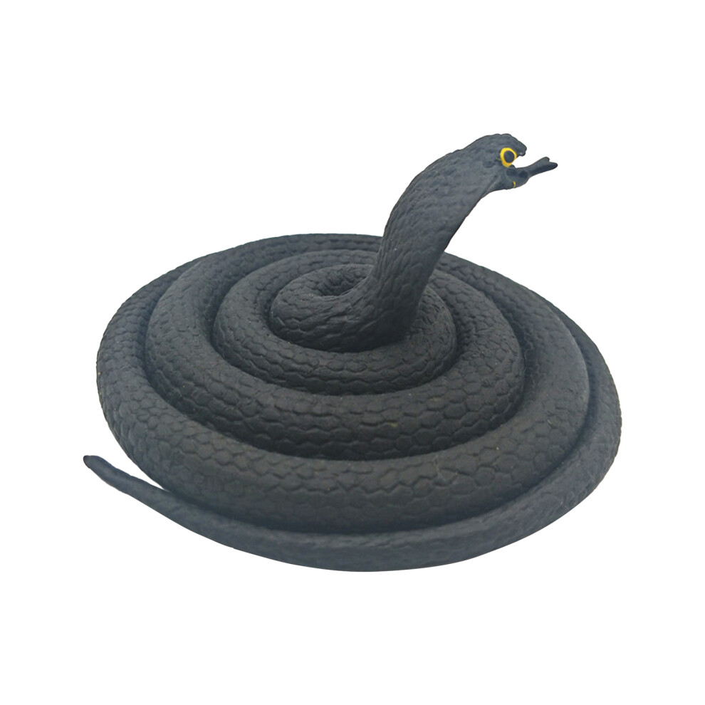 Flexible Snake Design Rubber Toy for Kids, Scary Rubber Snake Prank Item, Realistic Rubber Snake for Wildlife Themed Decorations and Bird Repellent