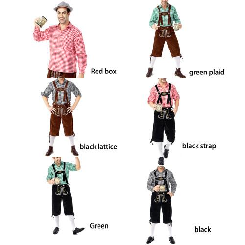 Γερμανικό Lederhosen για άνδρες, παραδοσιακή στολή Oktoberfest, αυθεντικό βαυαρικό σχέδιο 1