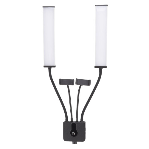 Lampe de beauté à double bras avec double bras flexible, éclairage LED bicolore à intensité variable pour extensions de cils, utilisation en 1
