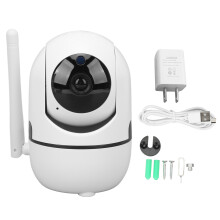 Telecamera di sicurezza per interni con visione notturna, rilevamento del movimento e audio bidirezionale, sistema di videosorveglianza domestica