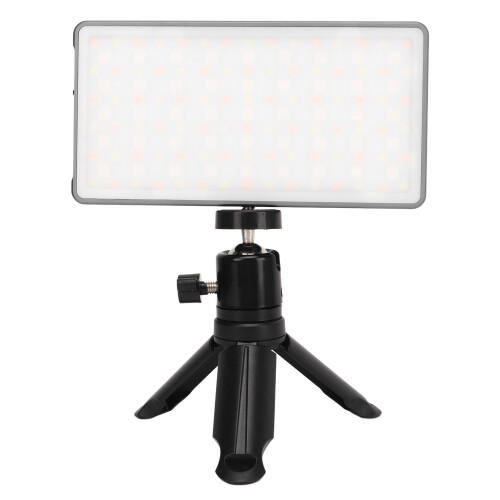 Lampe photo à intensité variable avec éclairage doux, lampe vidéo LED, réglage progressif de l'intensité, diffuseur intégré, batterie 2