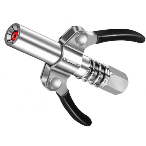 Grease Coupler Quick Release 10000 PSI, DoubleHandle, 1/8 NPT, 30 cm Hose 1