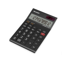 Sharp El124At Desk Calc Blk El124Atwh