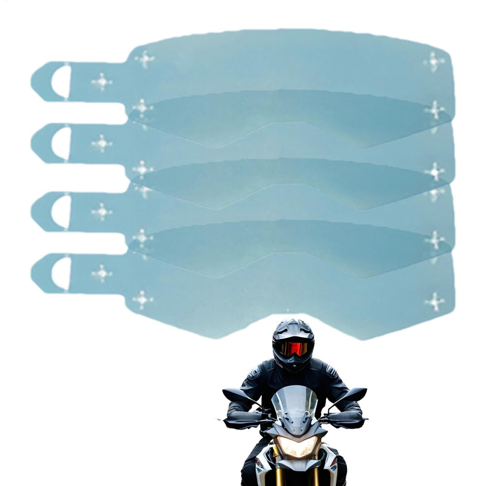 Motorcycle Goggles Tearoff Lens Protective Film 4X Pack Clear Vision Quick Tear Design 9365369426429