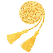 Graduation Cords with Tassels 67' Gold Honor Cord for 2025 Bachelor Master Doctoral Gown