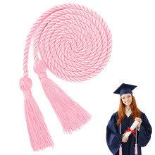 Graduation Cords Pink Braided 67' Honor Cords for 2025 Ceremony Bachelor Master Doctoral