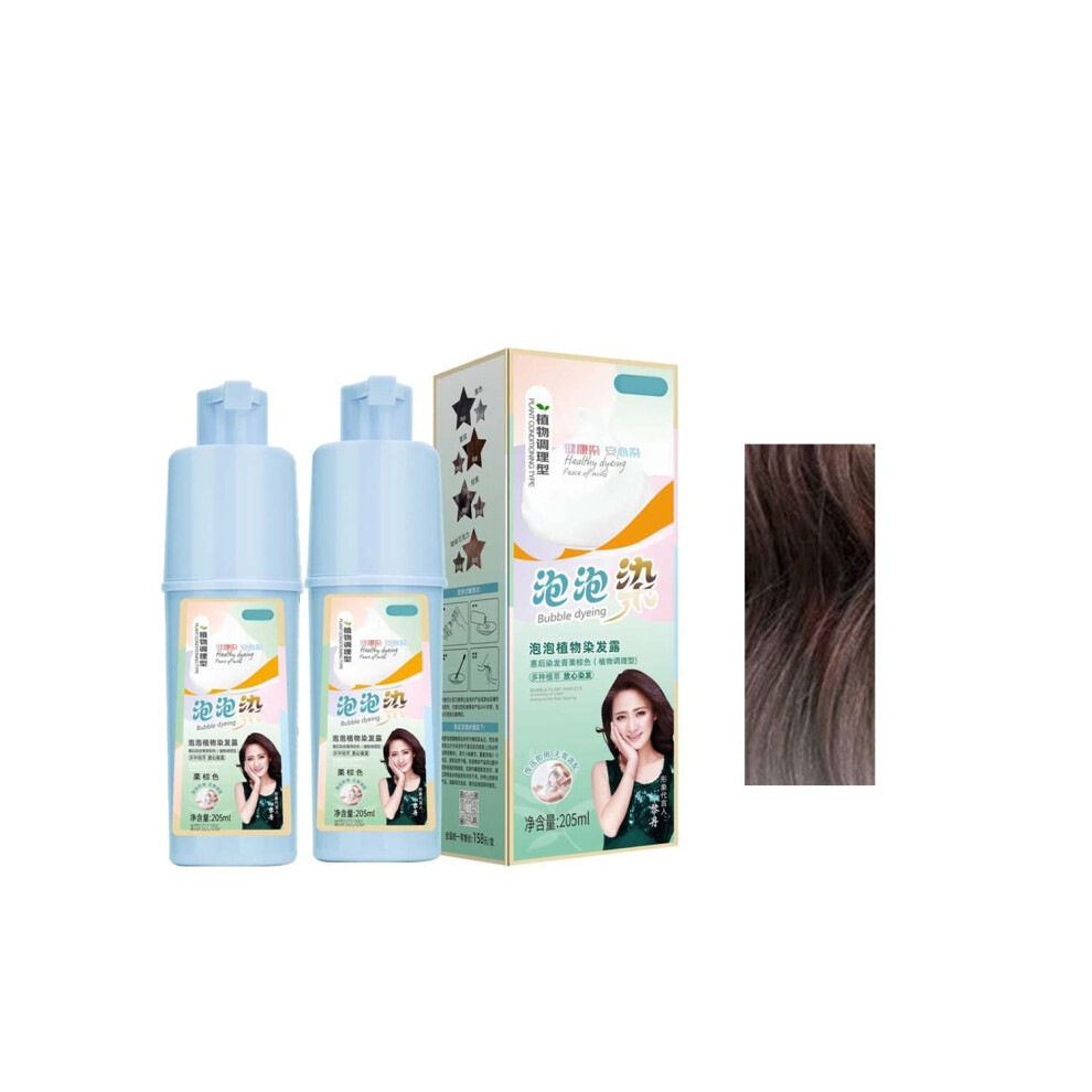 Brown Chestnut Foam Hair Dye Kit With Even Coverage And Mess Athome Bubble Coloring
