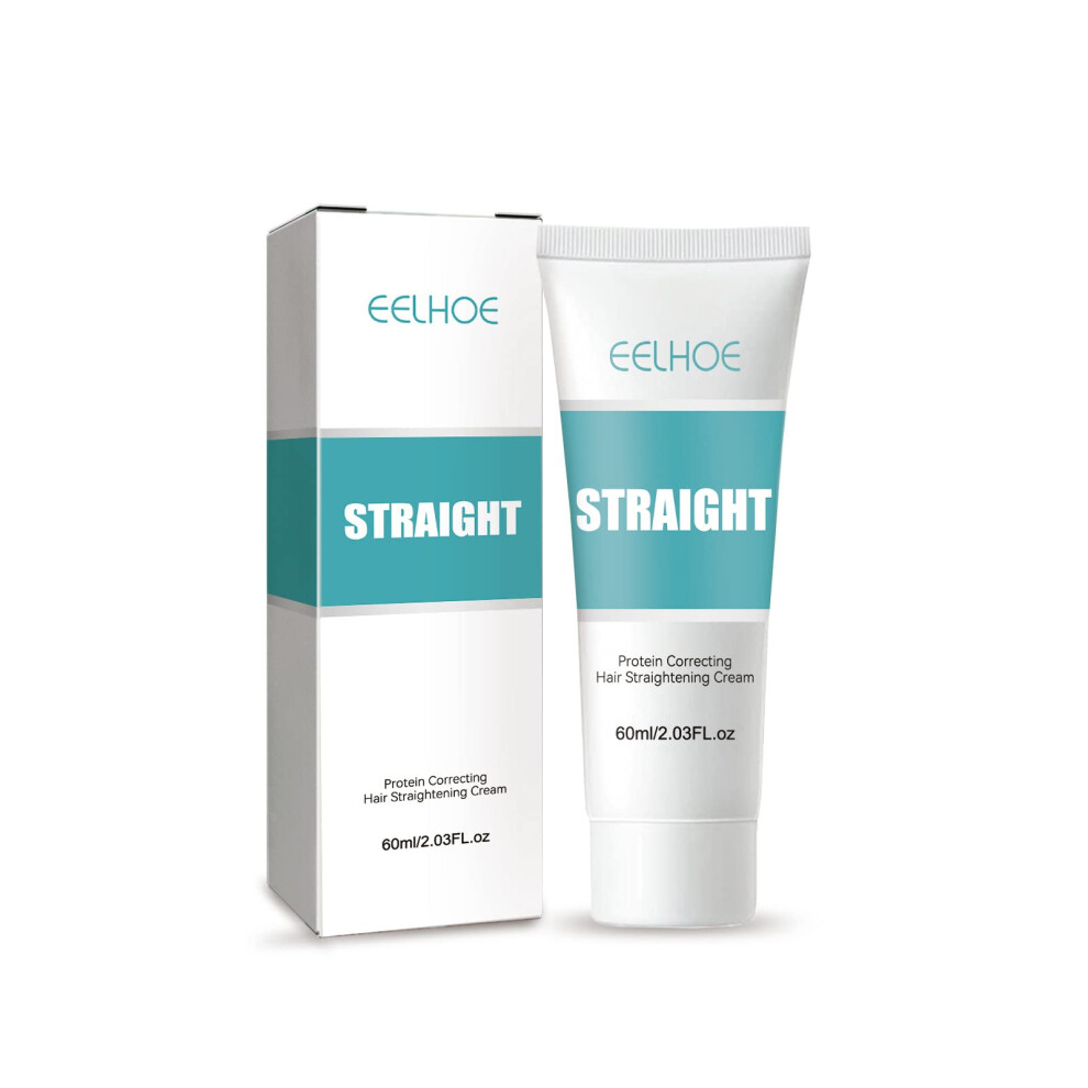 Cream Silk And Gloss Protein Hair Straightening 60Ml For Curly Hair Frizz Control