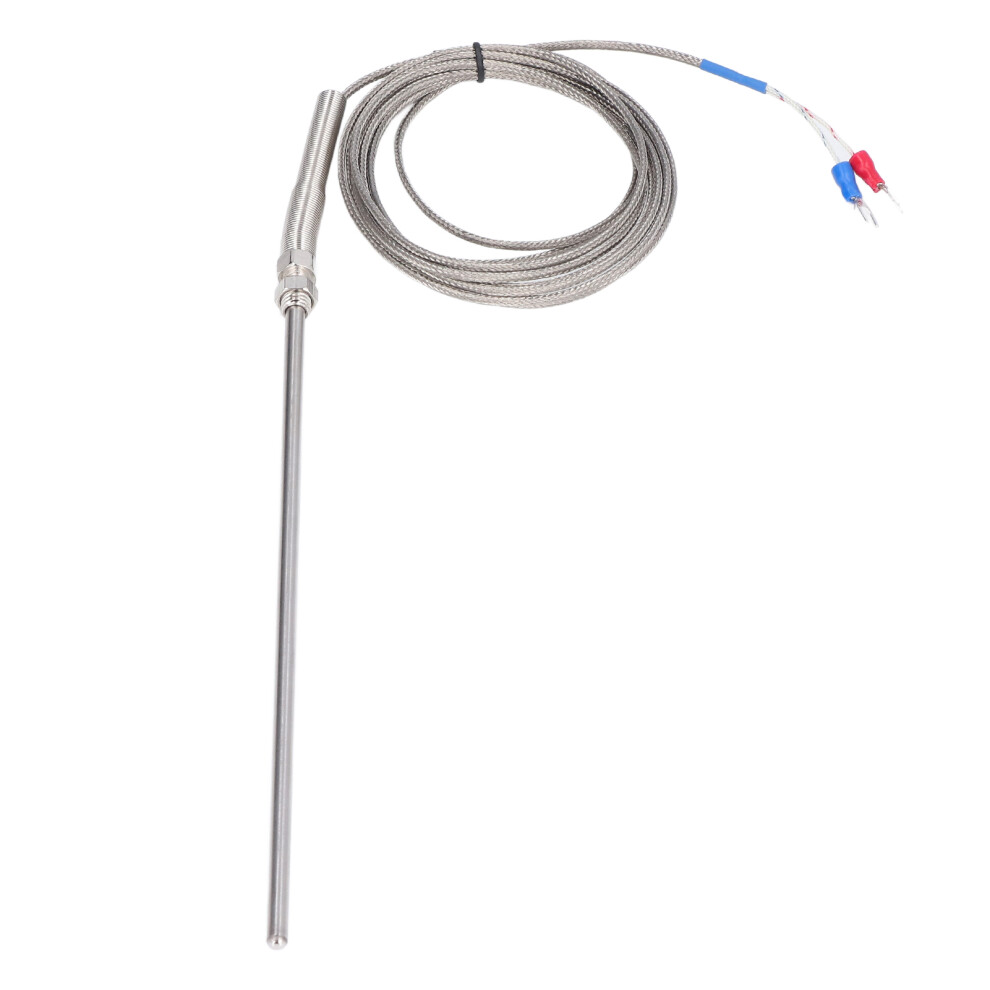 K Type Thermocouple Probe Stainless Steel 200mm 3 Meters Temperature Sensor