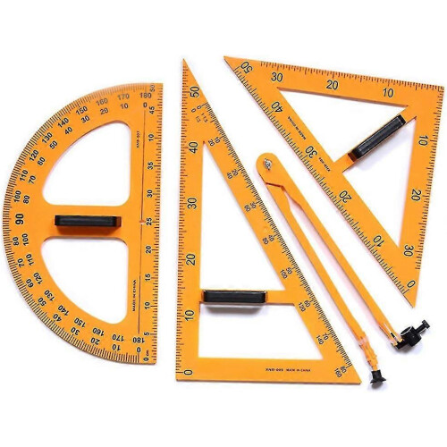2024,teaching Tool Multifunction Teaching Ruler Set Triangle Compasses Protractor Measurement Ruler 1