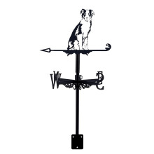 Metal Weather Vane for Roof Mount, Retro Outdoor Wind Direction Indicator with Metal Bracket
