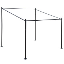 Pergola-Gestell MCW-A22, Anbaupergola Garten Pavillon Terrassenüberdachung Gestänge, Stahl 3x3m