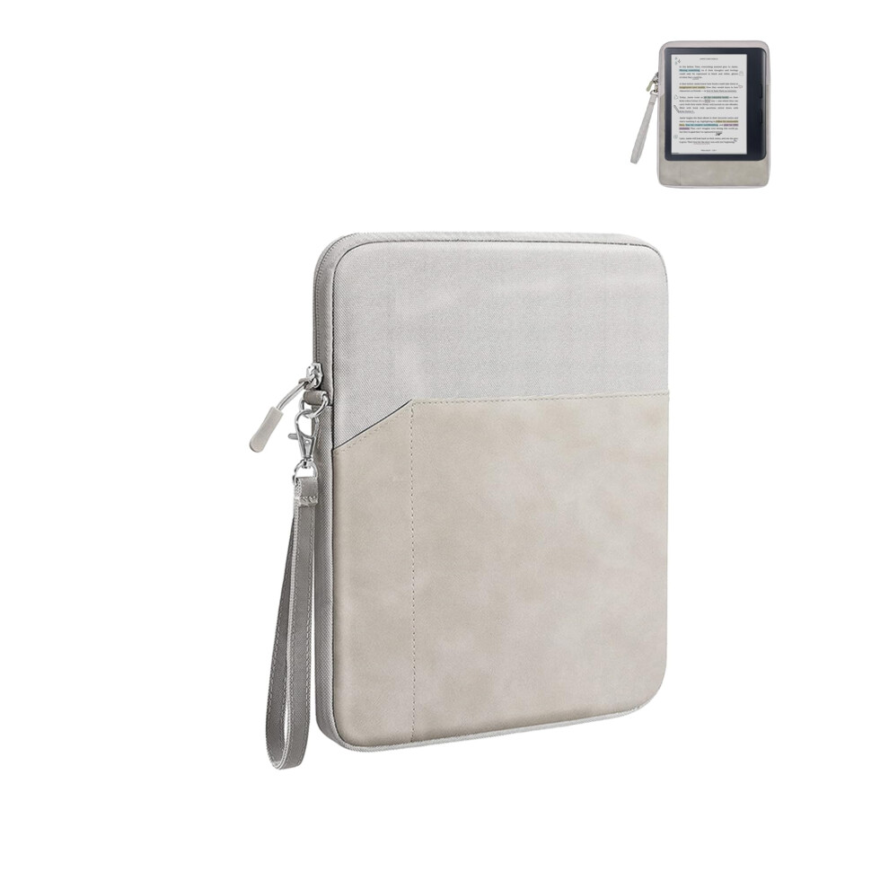 Tablet Sleeve Case For 7Inch Colour Ereader And 7Inch Ereader, 360 Waterresistant Protective Bag, Light Grey 9365369345676