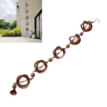 Rain Chain for Gutters Metal Decorative Hanging Rotating Hollow Design for Garden Courtyard