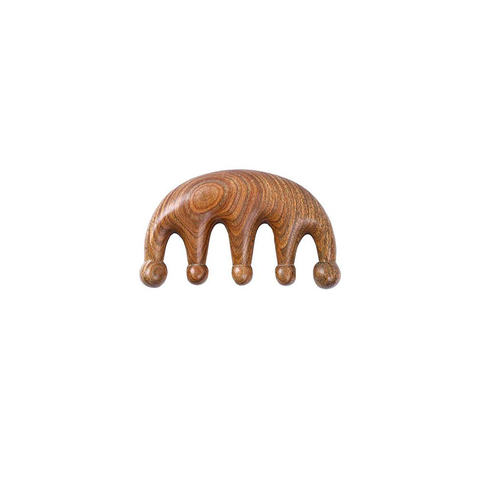 Unisex Green Sandalwood Hair Comb Antistatic Scalp Massage Detangling Wooden Rake Fine Tooth Comb