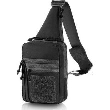 (Black) Tactical Gun Bag Military Shoulder Strap Bag Hunting Gun Holster Pouch Pistol Holder Case For Handgun Airsoft Adjustable Pack