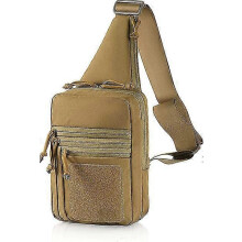 (Khaki) Tactical Gun Bag Military Shoulder Strap Bag Hunting Gun Holster Pouch Pistol Holder Case For Handgun Airsoft Adjustable Pack