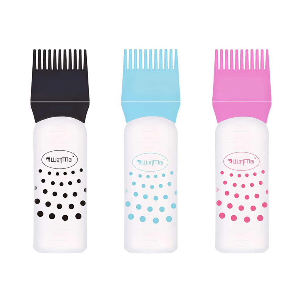 6oz Hair Dye Applicator Bottle with Root Comb for Precise and Mess Hair Coloring
